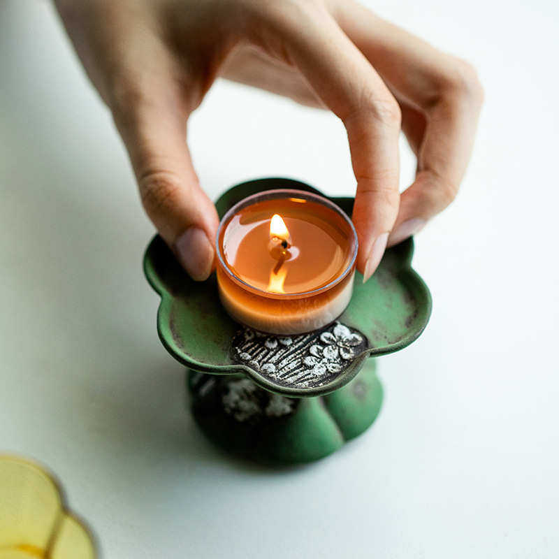 昌朴居老岩泥湖绿梅花锔钉灯具中式茶台配件烛台茶道摆件家用底座,餐饮具,茶具礼盒,淘宝优惠券,粉丝福利购,淘宝优惠卷