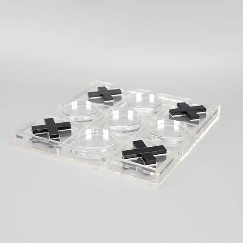 现代简约亚克力XO透明棋盘摆件样板房酒店家居玄关客厅装饰品摆件