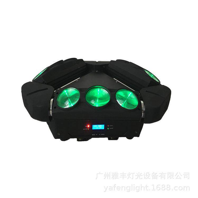 LED9眼摇头灯酒吧摇头灯迪吧九头鸟光束灯镭射灯旋转彩灯舞台灯光
