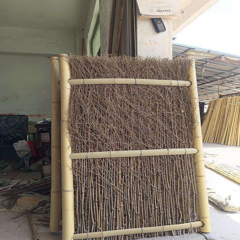 竹枝竹篱笆庭院景观栅栏别墅围栏名宿隔断装饰竹木围墙户外竹屏风