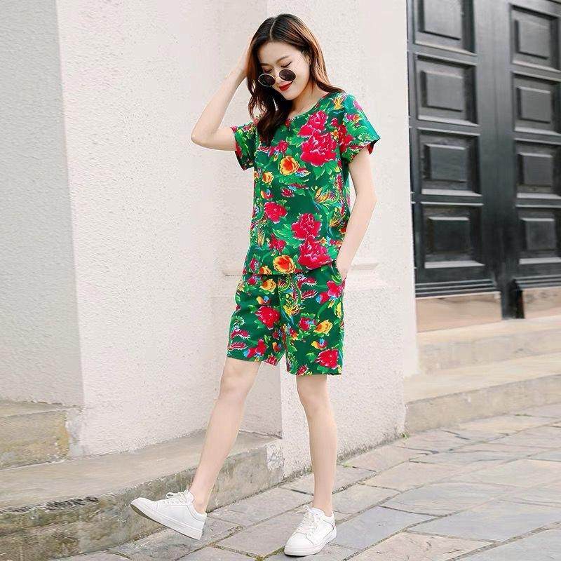 直播间道具搞笑衣服东北大花布女村姑二人转演出服装创意沙雕搞怪