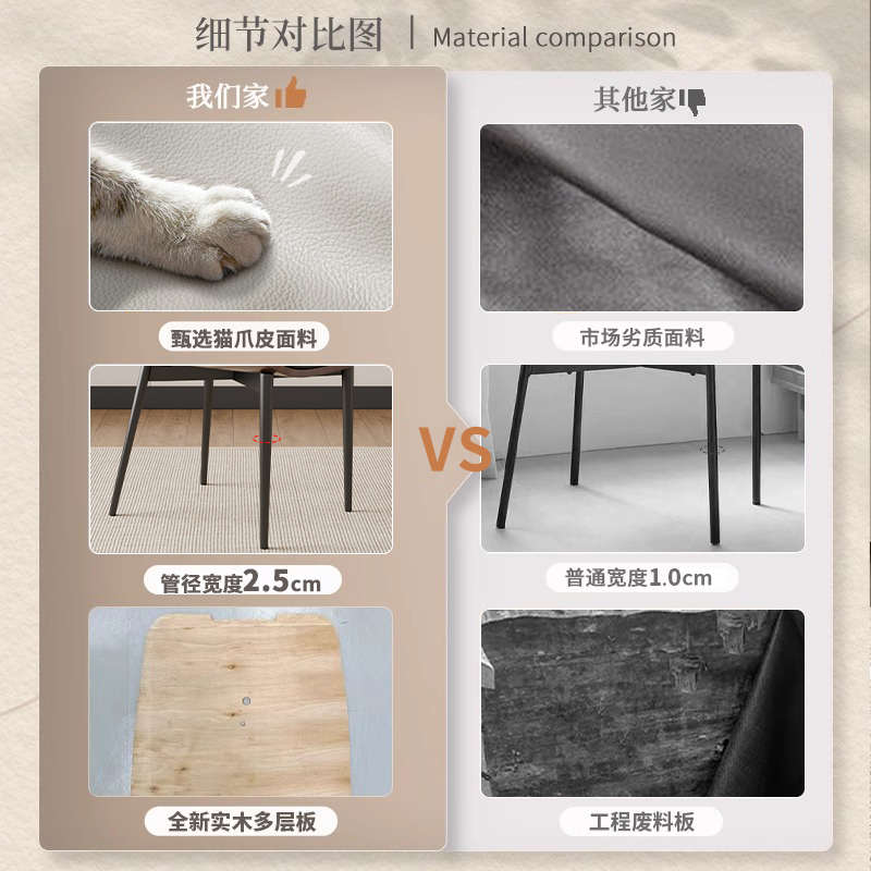 意式复古伊姆斯餐椅设计师家用实木软包靠背椅酒店高级会客洽谈椅