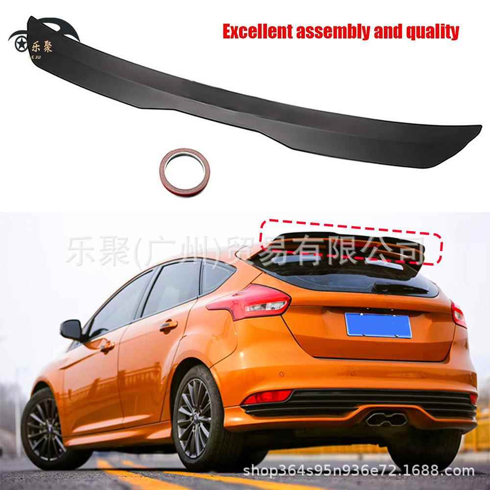 跨境碳纤维顶翼汽车通用尾翼两厢运动版sport免打孔粘贴款改装件