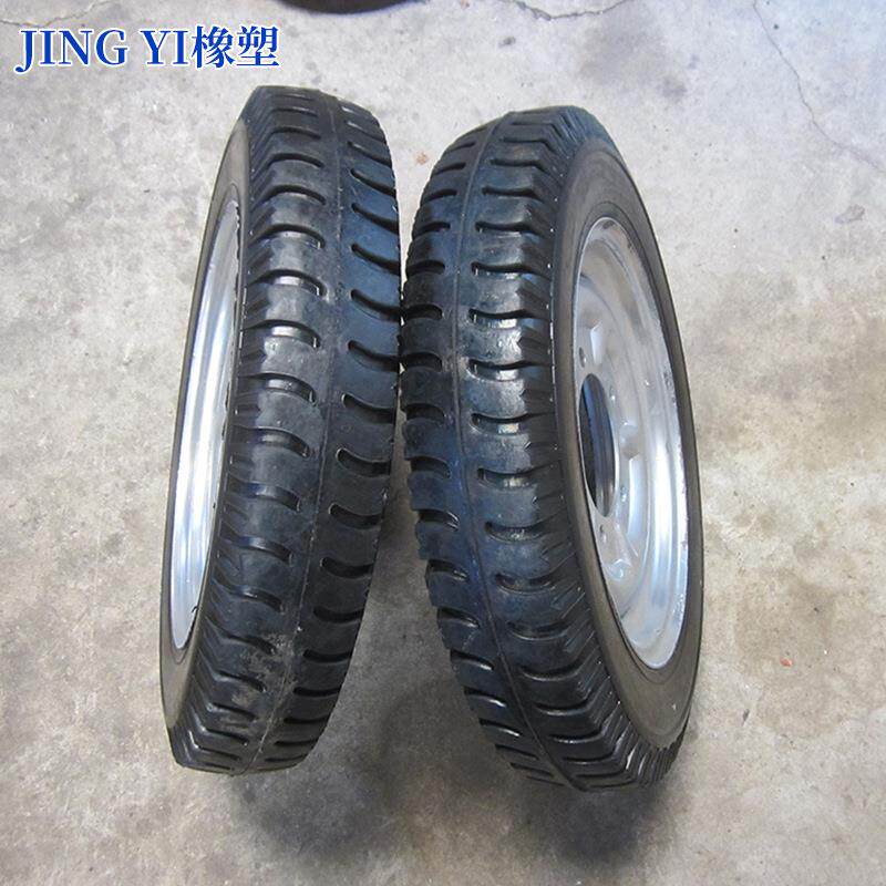 供应400-12型 橡胶实心轮胎 升降机械 电动三轮平板车轮胎