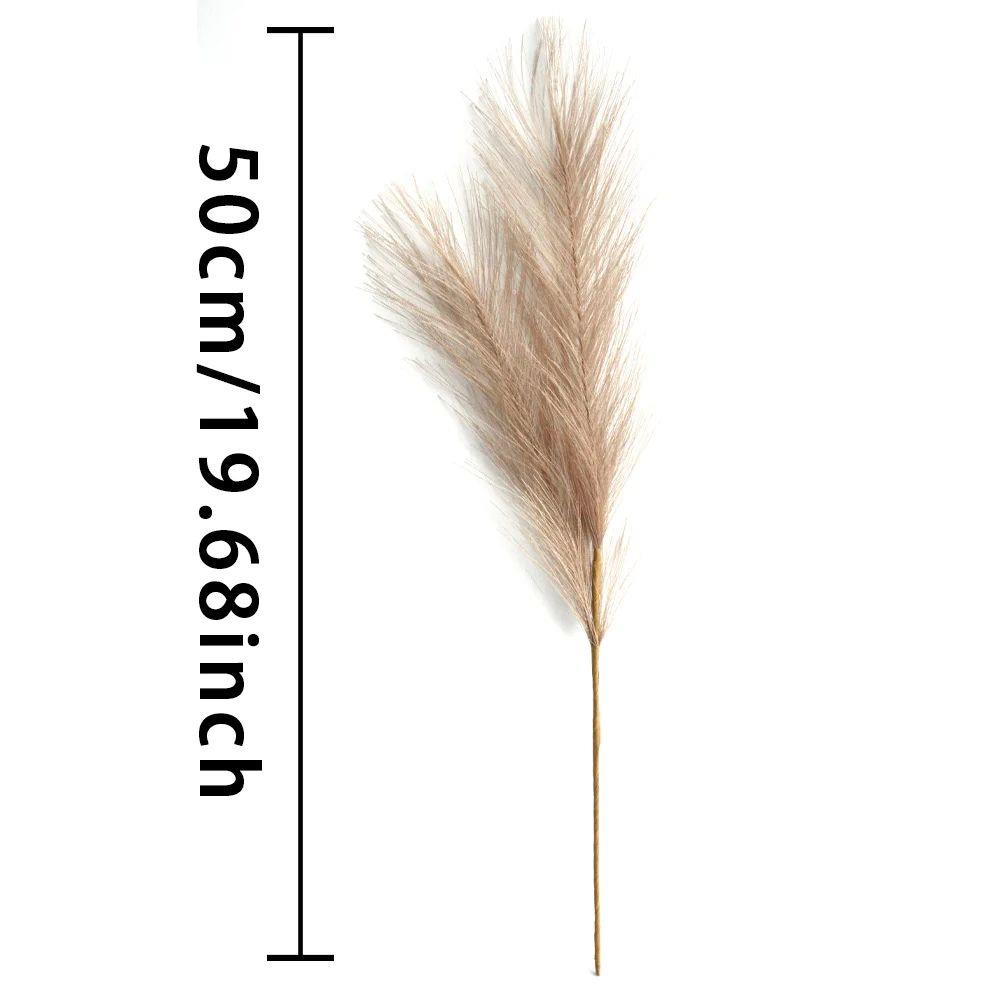 6PCS Artificial Pampas Grass Decor Flowers Fake Plant Reed f