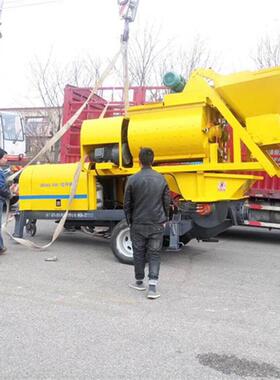 混凝土强制搅拌拖泵500强制搅拌拖泵750强制搅拌拖泵一体机