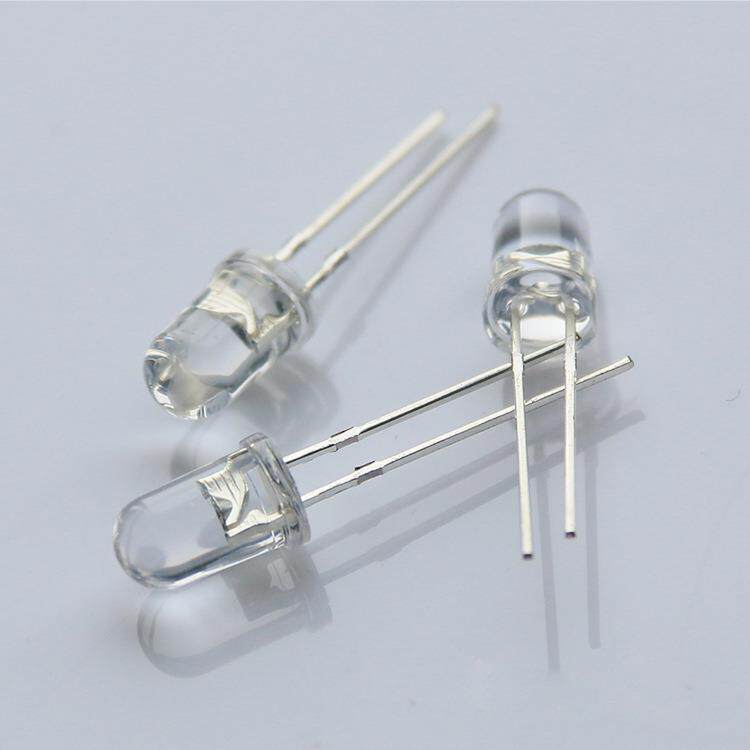 5MM磨砂蓝色雾状白散光灯5MM圆头雾状蓝光长脚led发光二极管