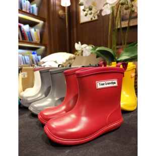 简约时尚儿童雨鞋外穿防滑软底轻便男女童宝宝中筒雨靴幼儿防水鞋