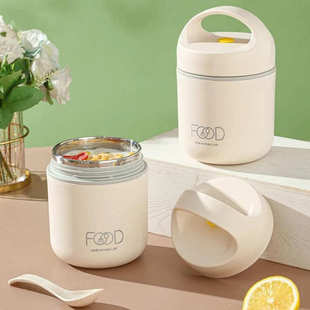 保温饭桶粥杯小型饭桶汤杯装汤便携餐盒不锈钢保温饭盒手提早餐杯