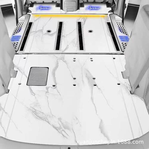 适用别克GL8航空实心铝合金地板脚垫商务车gl8改装大理石实木地板