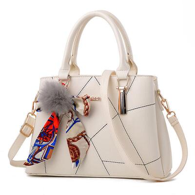 Elegant PU Leather Handbag with Two Handles for Women Wallet