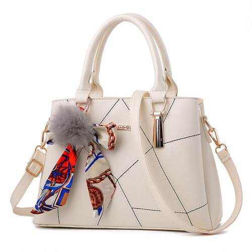 Elegant PU Leather Handbag with Two Handles for Women Wallet
