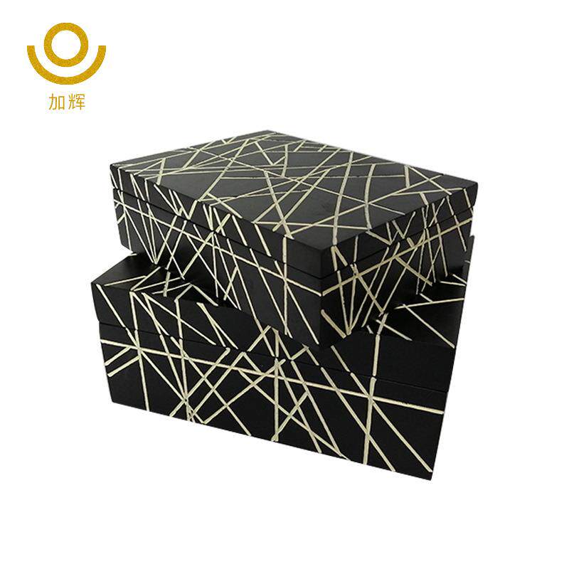 时尚长方形木质首饰收纳盒创意新中式翻盖木质盒子木质工艺品直销