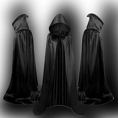 Halloween Cloak Black Death Cloak Witch Devil Costume Vampir