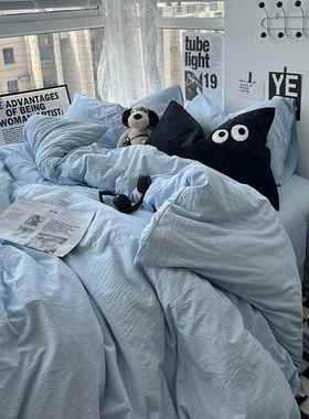 A类日咬式简儿24279约婴可啃的水洗棉床上四件套学生宿舍套件家纺