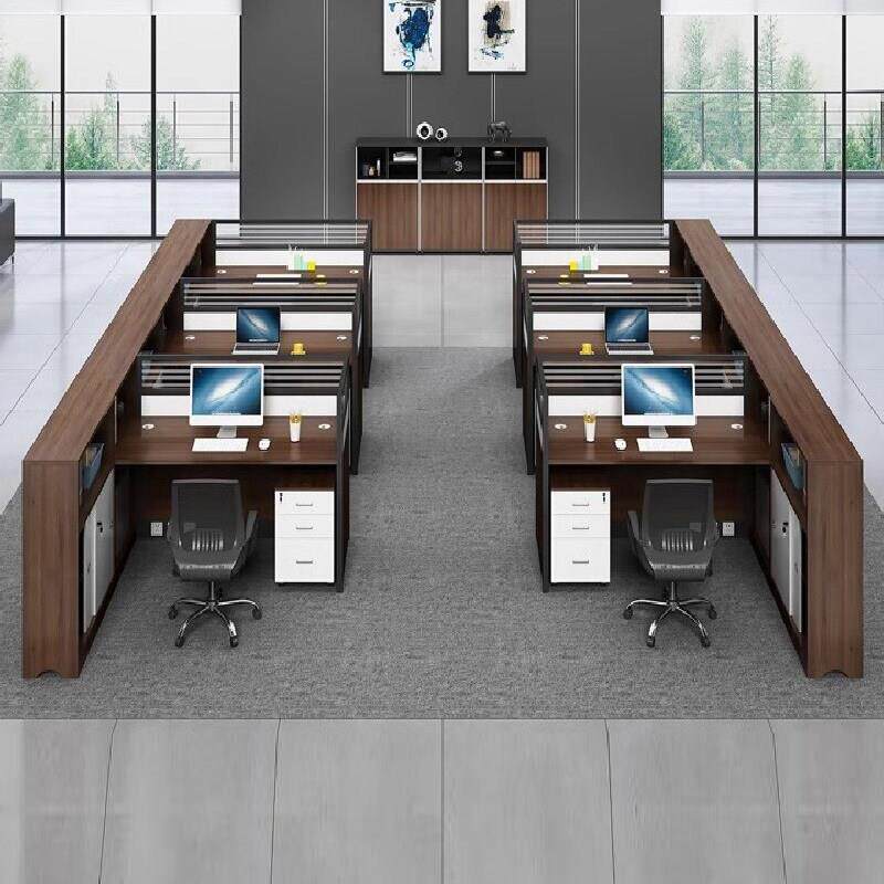 办公桌椅组合简约现代隔断屏风工位办公室财务4人位卡座职员桌