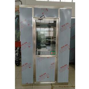 感应风淋室车间无尘风淋室净化通道洁净室不锈钢双人双吹货淋室