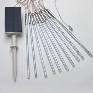 工厂直销LED流星灯太阳能流星雨灯串户外节日亮化景观五彩装饰灯