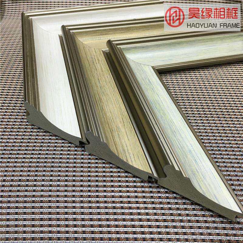 厂家供应ps发泡线条115白色木纹相框条镜框装裱框条装饰画画框条