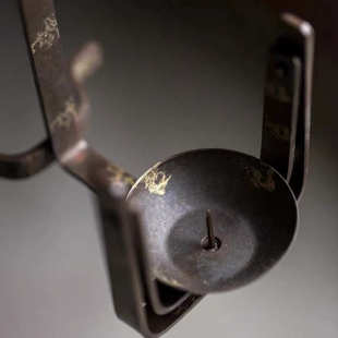 立木堂中式复古烛台挂壁禅意手工蜡烛台茶空间摆件装饰蜡烛台配件