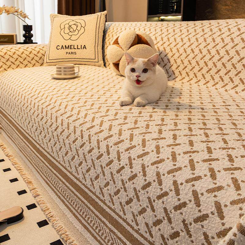 2024秋冬季新款沙发巾沙发盖布客厅一整张全盖沙发防尘套罩盖毯子