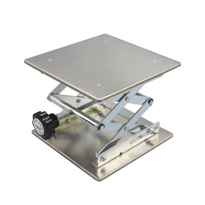 可调仪器便携式不锈钢升降台手动简易水平仪可移动稳定升高小平台