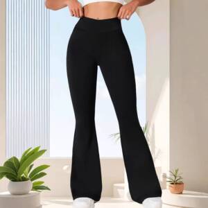 3PCS Women Waist Flared Casual Pants Comfortable Relaxed