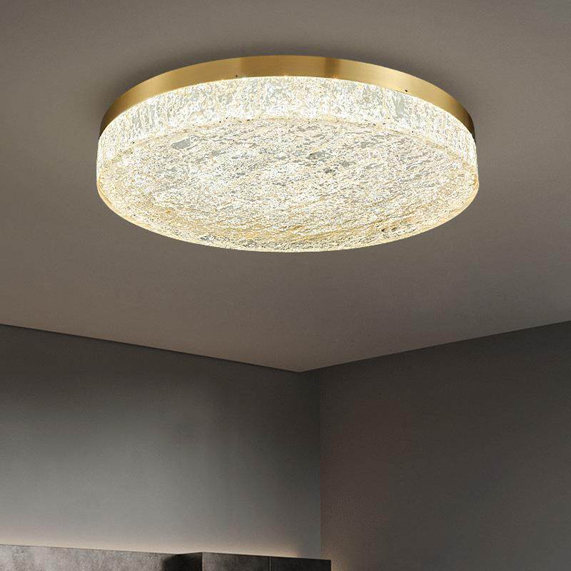 2024全铜吸顶灯意式轻奢后现代简约主卧室高端级感圆形书房间灯具