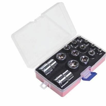 百思泰14件E型套筒工具多件套工具套筒六花型套筒手动工具五金