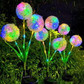 太阳能灯球蒲公英灯葱花灯led插地灯户外发光庭院别墅装 饰草坪灯