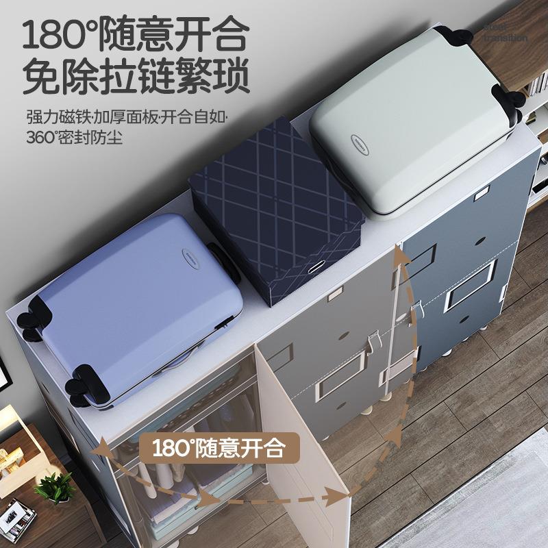 衣柜简家用卧室现代约简易出租房用门式布衣柜管加粗开加钢LLK振