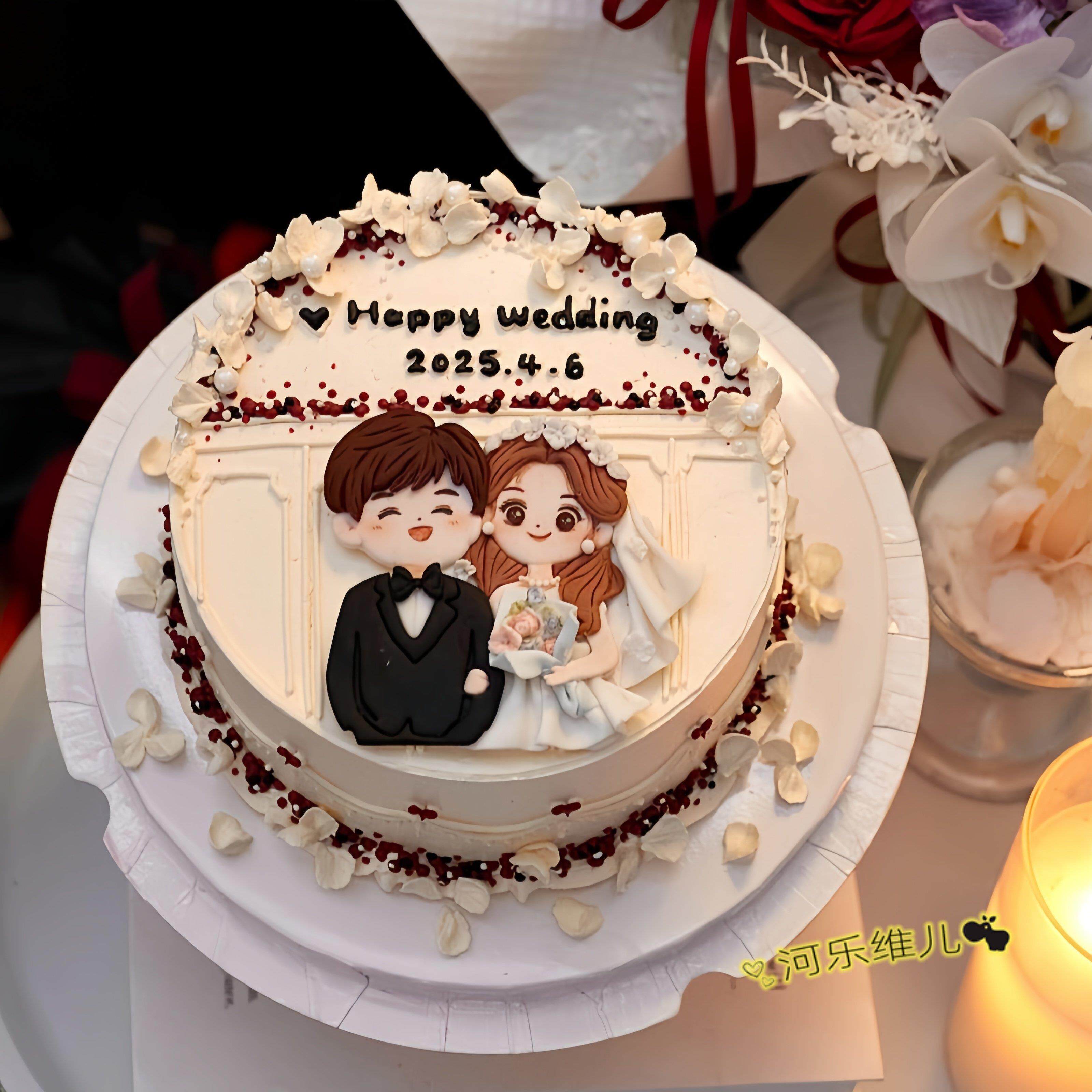 河乐维儿 翻糖切模卡通人物情侣人像结婚订婚蛋糕烘焙模具