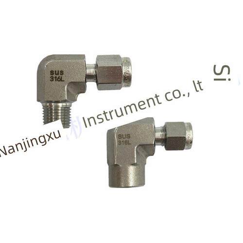 316直角接头不锈钢内、外螺纹套减小弯头螺纹端子1/4Npt-1/8护圈