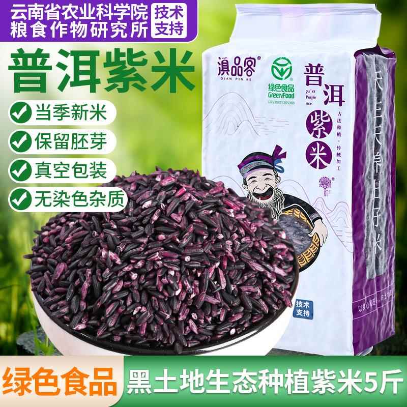 云南墨江紫米当季新米紫糯米五谷杂粮血糯紫米露粗粮煮粥寿司饭团