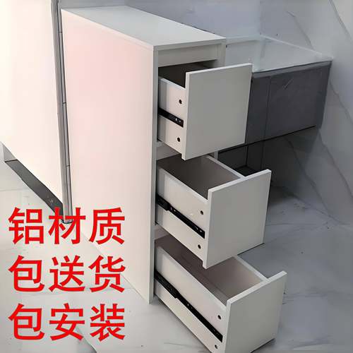蜂窝铝合金浴室柜侧边柜半墙隔断柜卫生间半干区干湿分离储物柜子