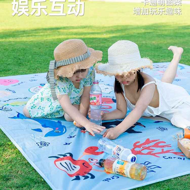 口袋野餐垫 户外  便携迷你儿童海边沙滩防潮地布音乐节草地垫子