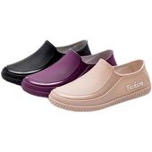 雨靴劳保 食品厨房工作胶鞋 雨鞋 女软底浅口低帮短筒洗车防滑防水鞋