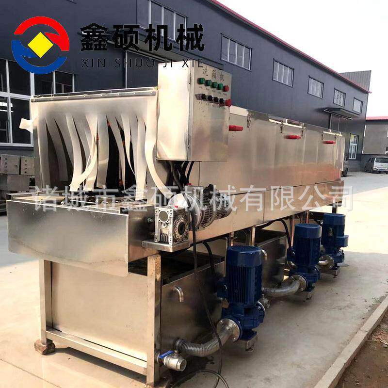 厂家供应全自动高压喷淋式洗筐机不锈钢托盘清洗风干线商用