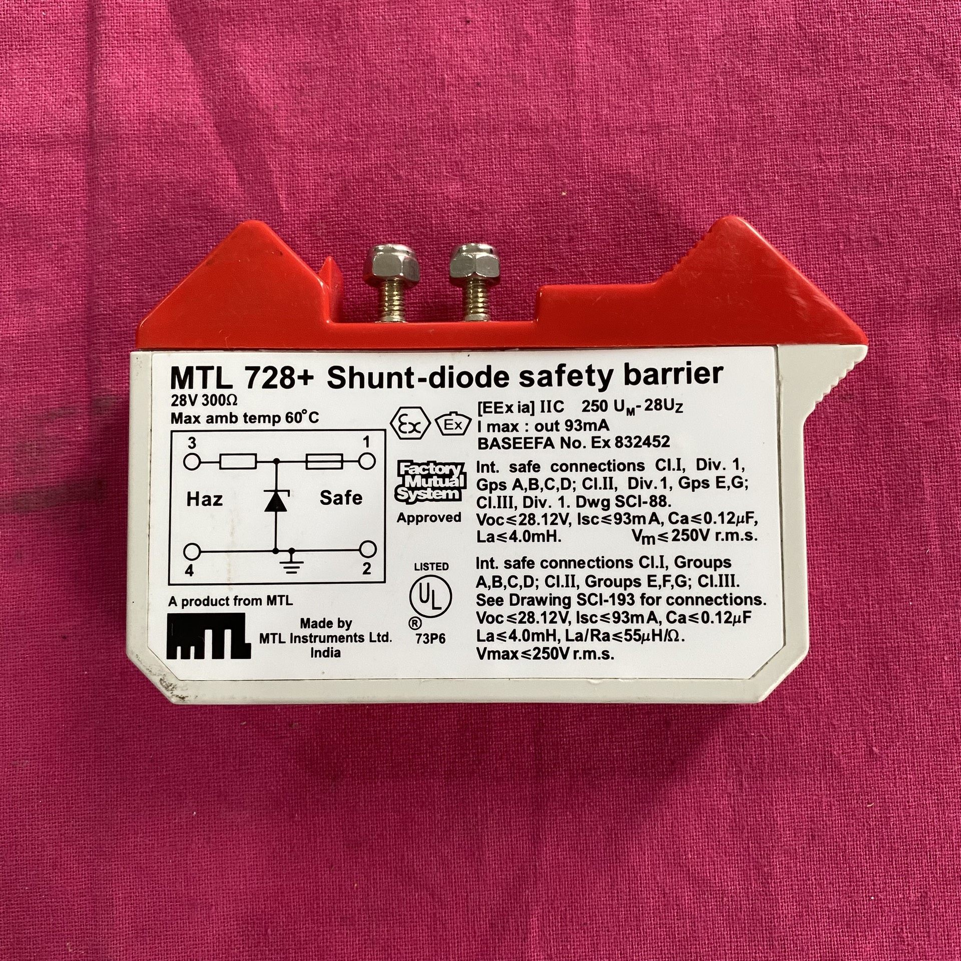 MTL 728+ Shunt-diode safety ba