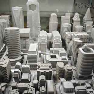 将作手造水泥建筑鱼缸水族布景造景失落城市房屋楼群沉水斗鱼缸