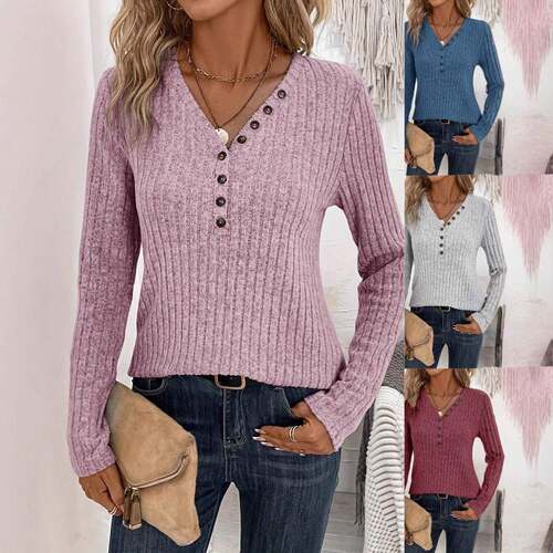 Large size women's top long sleeved long sleeved knitted