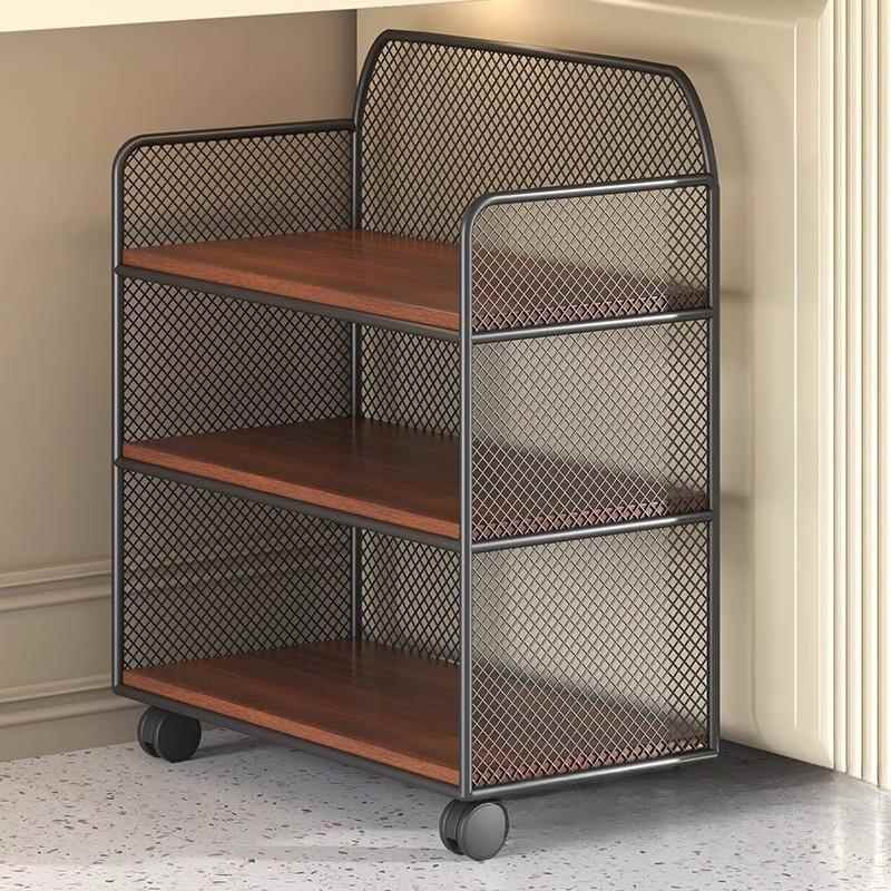 办公桌桌下置物架可移动文件收纳架多功能书柜卧室带轮小推车书架