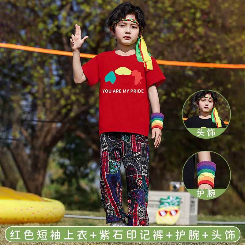 正品儿童非洲演风出服民族男女童表演服套装运鼓会啦动啦队舞蹈服