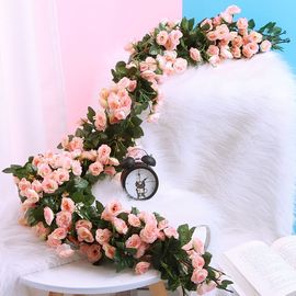 仿真玫瑰花藤假花藤条，吊顶藤椅空调水，管道拱门隔断装饰蔷薇假花
