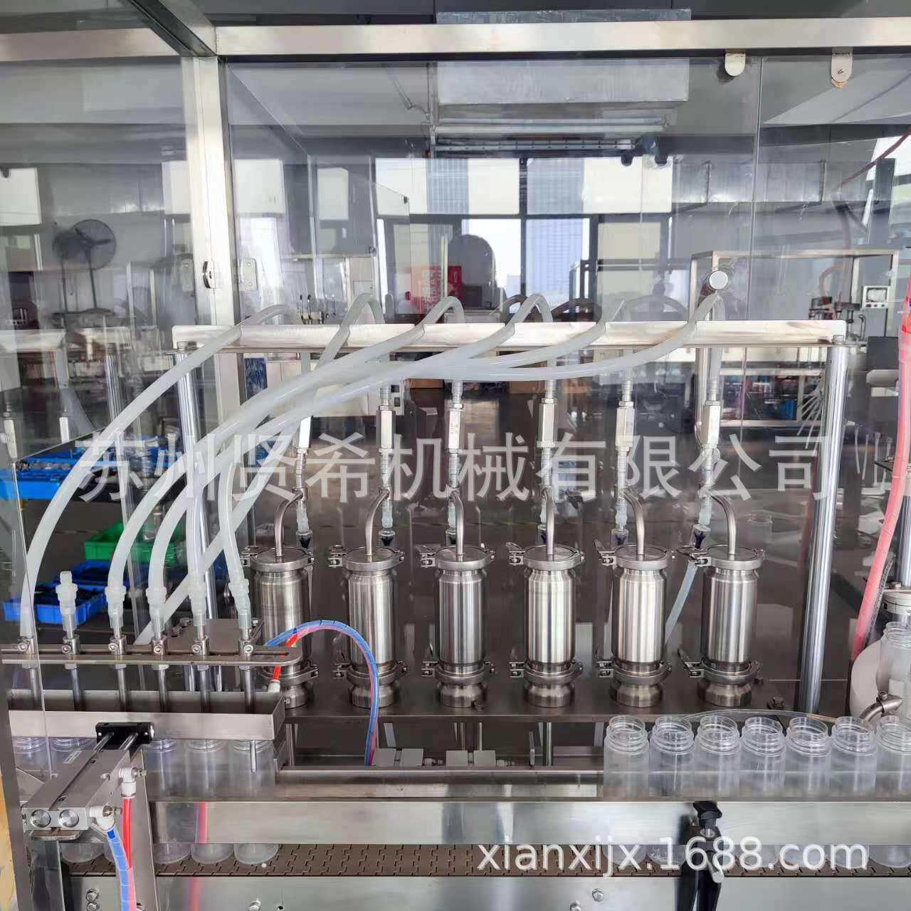 100-500毫升液体自动日化护肤爽肤水柔肤水乳液灌装旋盖封口机