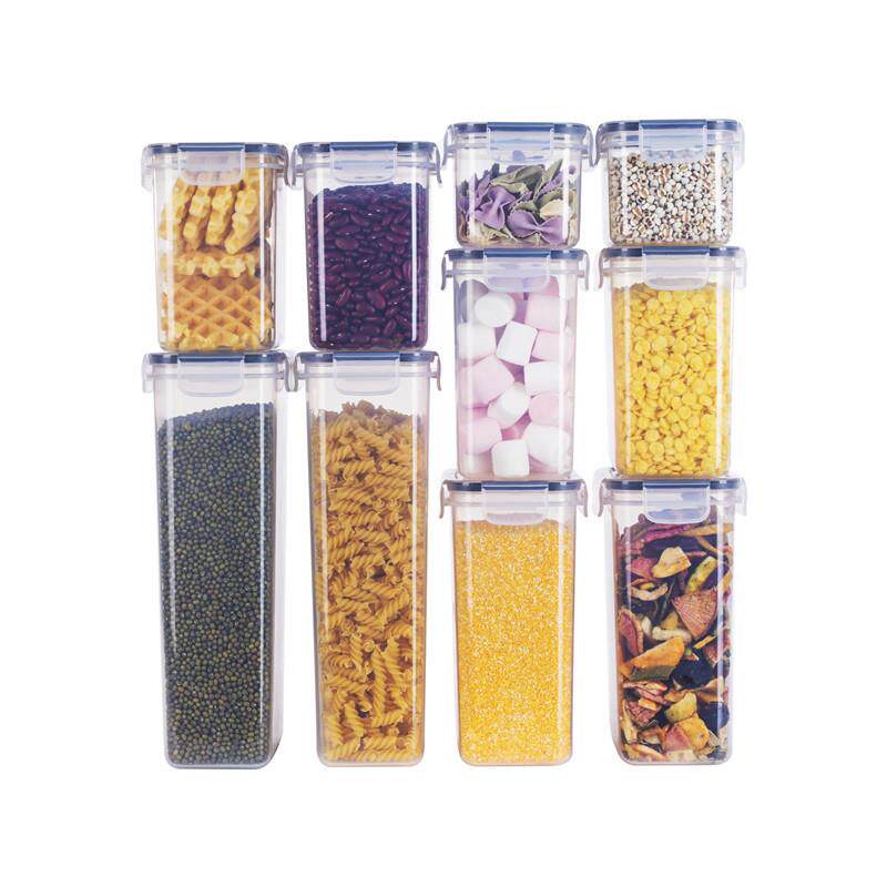 食品级密封罐塑料厨房五谷杂粮收纳盒干货储存储物瓶罐PP料10件套