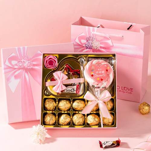 创意巧克力糖果棉花糖礼盒六一儿童节零食礼包送女生儿童礼物