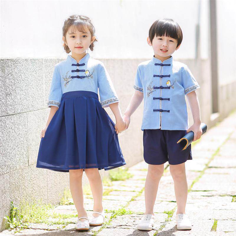 高档六一服儿童出服演女中国风小学生表演男童合唱服儿童童节民族