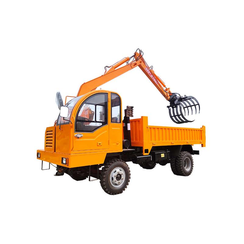 四不像随车抓农用四驱履带吊挖一体机白事下葬龙门吊抓木机运输车