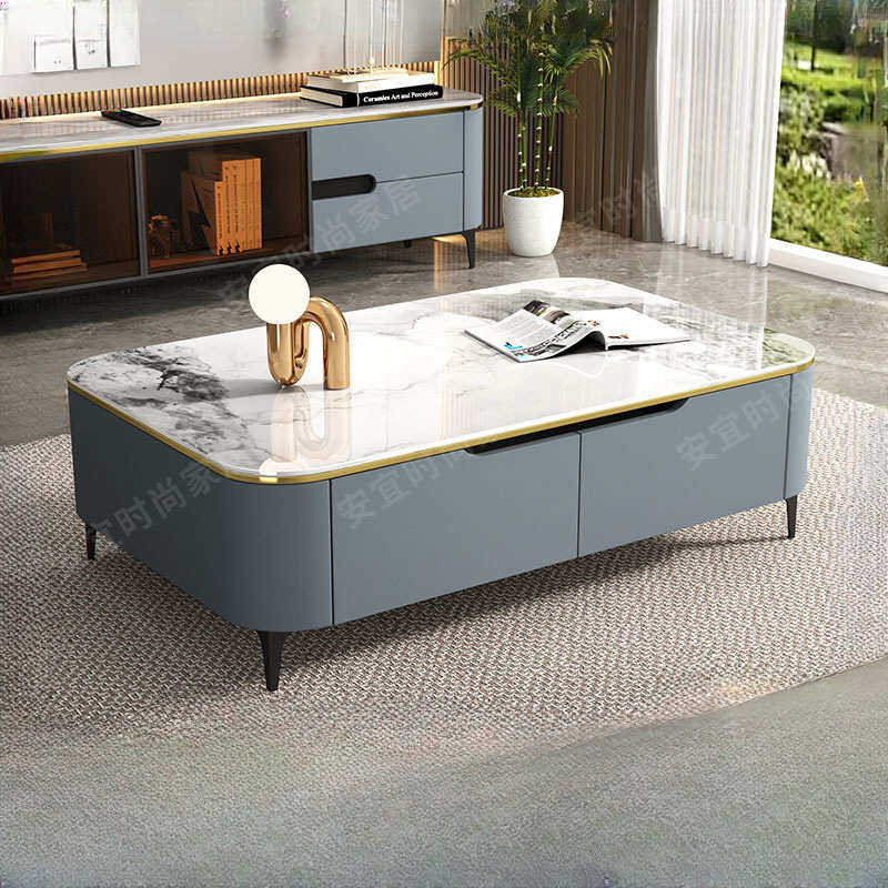 实木岩板茶几电视柜组合新款家用客厅轻奢现代小户型简约落地茶几,商业/办公家具,茶几,淘宝优惠券,粉丝福利购,淘宝优惠卷